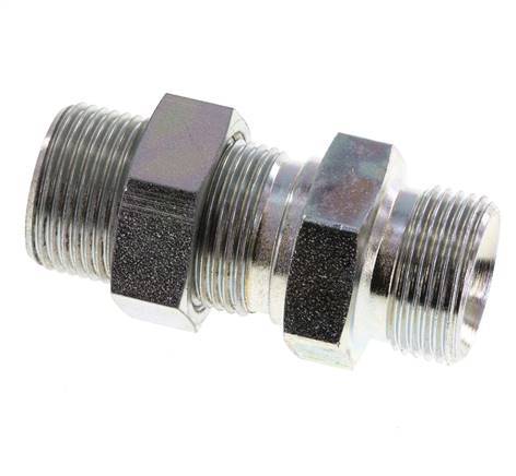 G 3/4'' Verzinkter Stahl Schottwand Doppelnippel 325 Bar - Hydraulisch