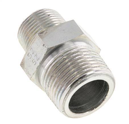 3/4'' NPT x 1'' NPT Verzinkter Stahl Doppelnippel 140 Bar - Hydraulisch
