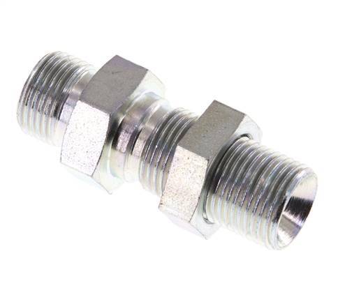 G 3/8'' Verzinktes Stahlschott Doppelnippel 325 Bar - Hydraulisch