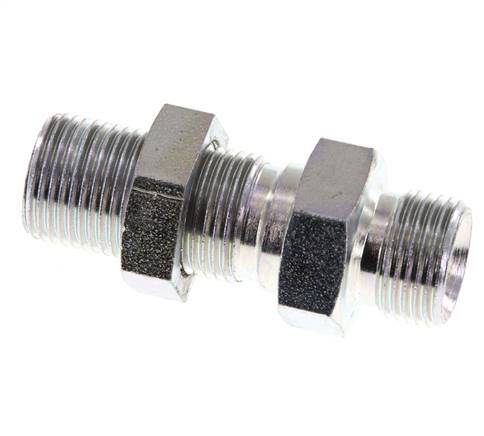 G 3/8'' Verzinktes Stahlschott Doppelnippel 325 Bar - Hydraulisch