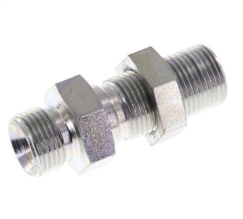 G 3/8'' Verzinktes Stahlschott Doppelnippel 325 Bar - Hydraulisch