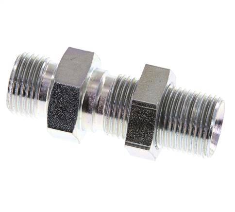 G 3/8'' Verzinktes Stahlschott Doppelnippel 325 Bar - Hydraulisch