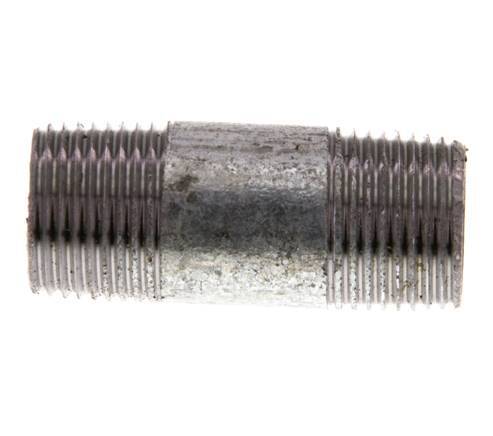 R 3/8'' Zinc plated Steel Double Pipe Nipple 50 Bar DIN 2982 - 40mm [5 Pieces]