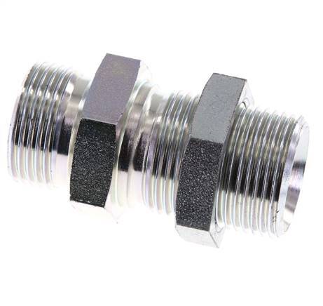 G 1'' Verzinktes Stahlschott Doppelnippel 225 bar - Hydraulisch