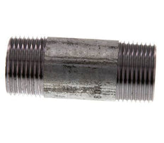 R 1'' Zinc plated Steel Double Pipe Nipple 50 Bar DIN 2982 - 80mm [5 Pieces]