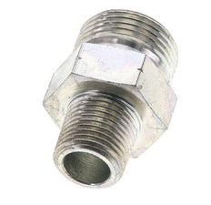 UN 1-3/16''-12 x 1/2'' NPT Verzinkter Stahl Doppelnippel ORFS 400 Bar - Hydraulisch