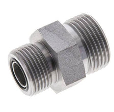 UN 1-3/16''-12 x UNS 1''-14 Zinc plated Steel Double Nipple ORFS 400 Bar - Hydraulic