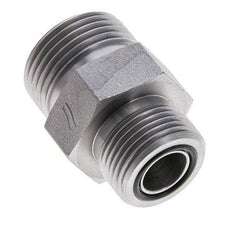 UN 1-3/16''-12 x UNS 1''-14 Zinc plated Steel Double Nipple ORFS 400 Bar - Hydraulic