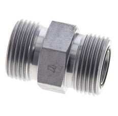 UN 1-3/16''-12 Verzinkter Stahl Doppelnippel ORFS 400 Bar - Hydraulisch