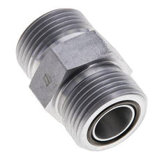 UN 1-3/16''-12 Verzinkter Stahl Doppelnippel ORFS 400 Bar - Hydraulisch