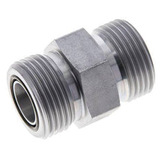 UN 1-3/16''-12 Verzinkter Stahl Doppelnippel ORFS 400 Bar - Hydraulisch