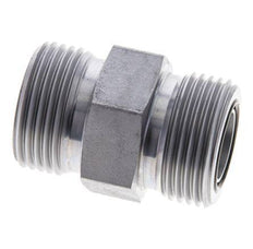 UN 1-3/16''-12 Verzinkter Stahl Doppelnippel ORFS 400 Bar - Hydraulisch