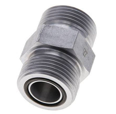 UN 1-3/16''-12 Verzinkter Stahl Doppelnippel ORFS 400 Bar - Hydraulisch