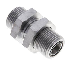 UN 1-3/16''-12 Außengewinde aus verzinktem Stahl Schottverschraubung ORFS 400 Bar - Hydraulisch