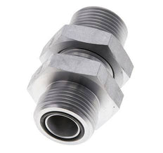 UN 1-3/16''-12 Außengewinde aus verzinktem Stahl Schottverschraubung ORFS 400 Bar - Hydraulisch