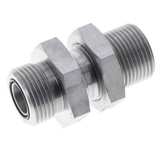 UN 1-3/16''-12 Außengewinde aus verzinktem Stahl Schottverschraubung ORFS 400 Bar - Hydraulisch