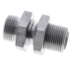 UN 1-3/16''-12 Außengewinde aus verzinktem Stahl Schottverschraubung ORFS 400 Bar - Hydraulisch