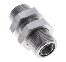 UN 1-3/16''-12 Außengewinde aus verzinktem Stahl Schottverschraubung ORFS 400 Bar - Hydraulisch