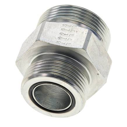 UN 1-11/16''-12 x UN 1-7/16''-12 Verzinkter Stahl Doppelnippel ORFS 250 Bar - Hydraulisch