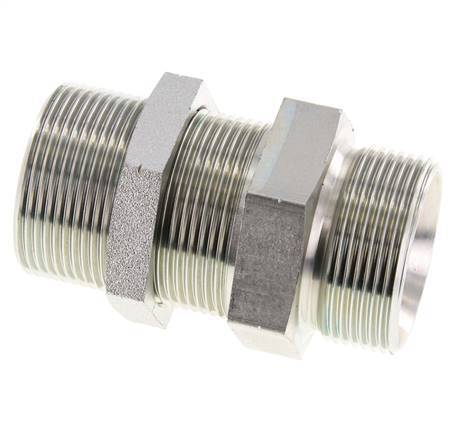 G 1 1/2'' Verzinktes Stahlschott Doppelnippel 190 Bar - Hydraulisch