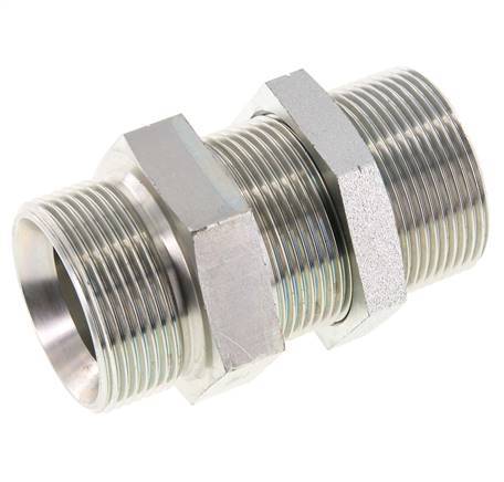 G 1 1/2'' Verzinktes Stahlschott Doppelnippel 190 Bar - Hydraulisch