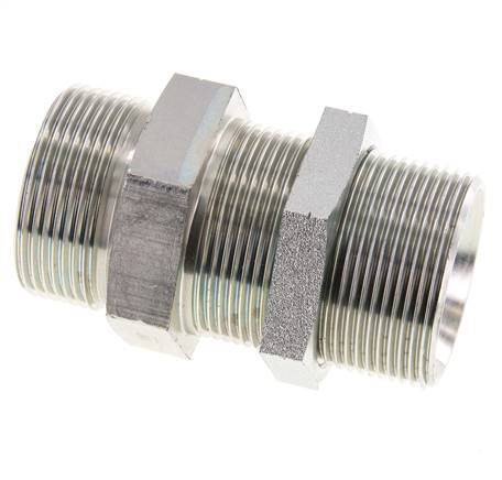 G 1 1/2'' Verzinktes Stahlschott Doppelnippel 190 Bar - Hydraulisch