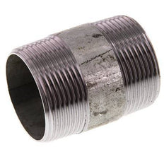 R 1 1/2'' Zinc plated Steel Double Pipe Nipple 50 Bar DIN 2982 - 60mm [2 Pieces]