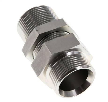 G 1 1/4'' Verzinktes Stahlschott Doppelnippel 190 Bar - Hydraulisch