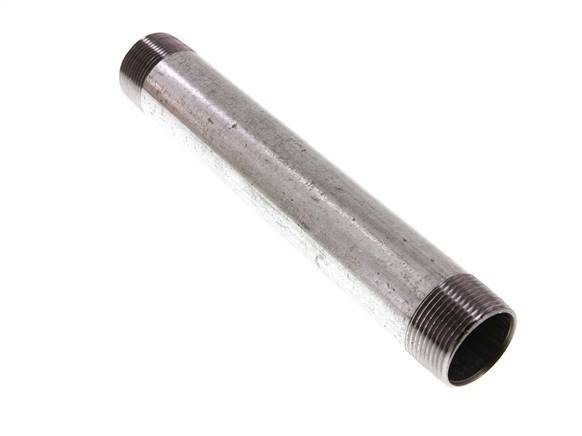 R 1 1/4'' Zinc plated Steel Double Pipe Nipple 50 Bar DIN 2982 - 250mm