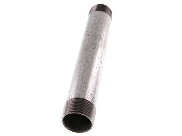 R 1 1/4'' Zinc plated Steel Double Pipe Nipple 50 Bar DIN 2982 - 250mm