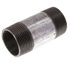 R 1 1/4'' Zinc plated Steel Double Pipe Nipple 50 Bar DIN 2982 - 80mm [2 Pieces]