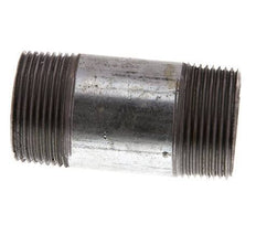 R 1 1/4'' Zinc plated Steel Double Pipe Nipple 50 Bar DIN 2982 - 80mm [2 Pieces]