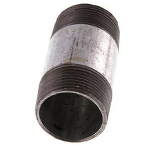 R 1 1/4'' Zinc plated Steel Double Pipe Nipple 50 Bar DIN 2982 - 80mm [2 Pieces]