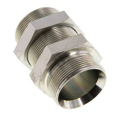 G 2'' Zinc plated Steel Bulkhead Double nipple 175 Bar - Hydraulic