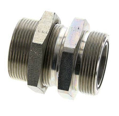 UN 2''-12 Außengewinde aus verzinktem Stahl Schottverschraubung ORFS 250 Bar - Hydraulisch