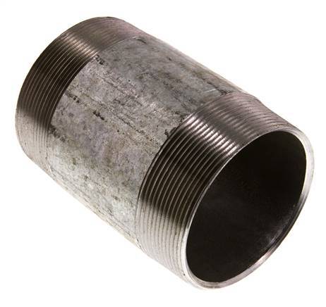 R 3'' Zinc plated Steel Double Pipe Nipple 50 Bar DIN 2982 - 120mm