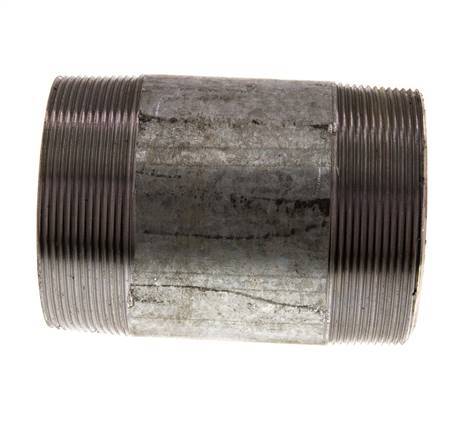 R 3'' Zinc plated Steel Double Pipe Nipple 50 Bar DIN 2982 - 120mm