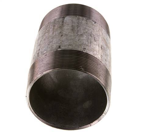 R 3'' Zinc plated Steel Double Pipe Nipple 50 Bar DIN 2982 - 120mm