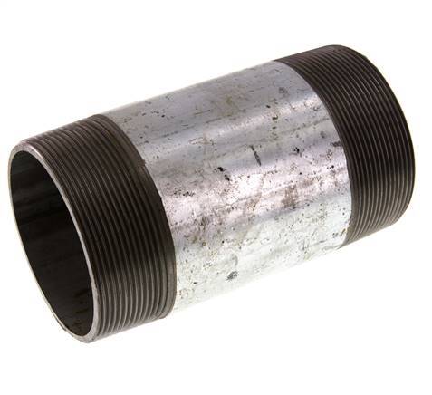 R 3'' Zinc plated Steel Double Pipe Nipple 50 Bar DIN 2982 - 150mm