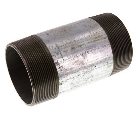 R 3'' Zinc plated Steel Double Pipe Nipple 50 Bar DIN 2982 - 150mm