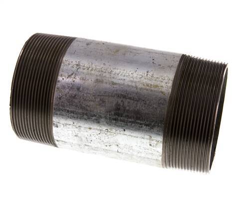 R 3'' Zinc plated Steel Double Pipe Nipple 50 Bar DIN 2982 - 150mm