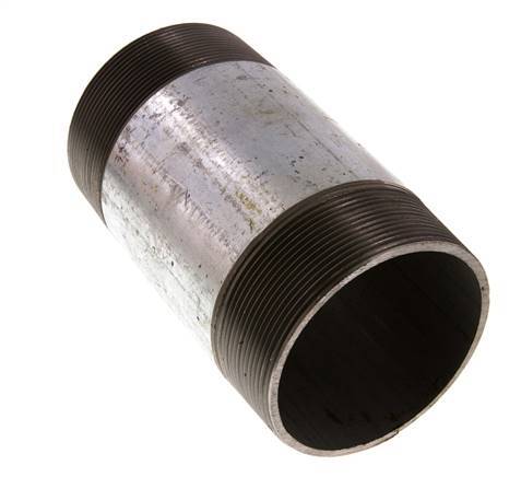 R 3'' Zinc plated Steel Double Pipe Nipple 50 Bar DIN 2982 - 150mm