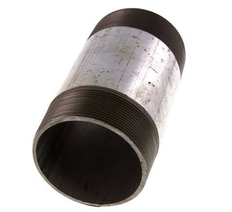 R 3'' Zinc plated Steel Double Pipe Nipple 50 Bar DIN 2982 - 150mm