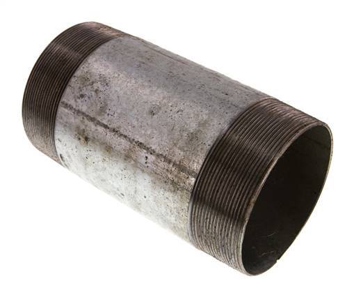 R 4'' Zinc plated Steel Double Pipe Nipple 50 Bar DIN 2982 - 200mm