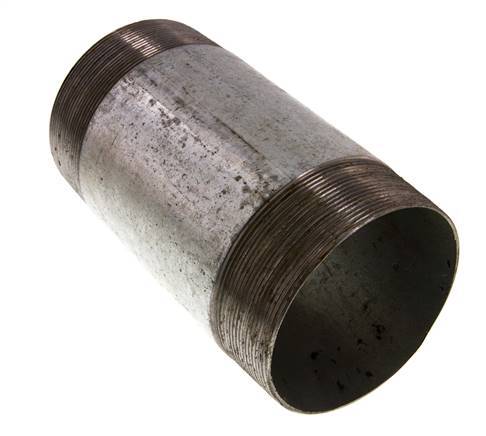 R 4'' Zinc plated Steel Double Pipe Nipple 50 Bar DIN 2982 - 200mm