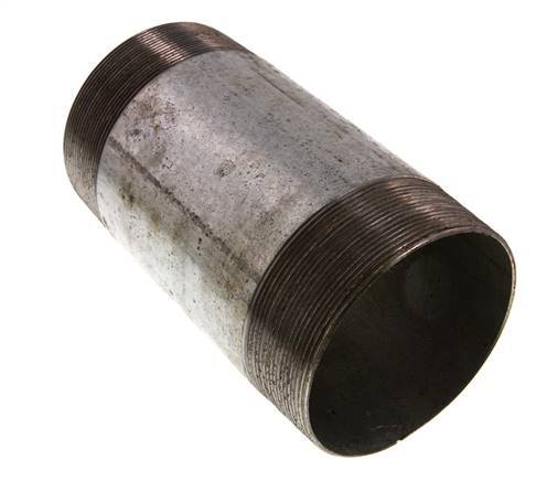 R 4'' Zinc plated Steel Double Pipe Nipple 50 Bar DIN 2982 - 200mm