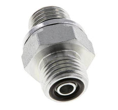 UNF 9/16''-18 x G 1/4'' Verzinkter Stahl Doppelnippel ORFS 630 Bar - Hydraulisch