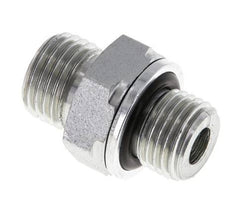 UNF 9/16''-18 x G 1/4'' Verzinkter Stahl Doppelnippel ORFS 630 Bar - Hydraulisch