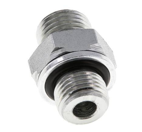 UNF 9/16''-18 x G 1/4'' Verzinkter Stahl Doppelnippel ORFS 630 Bar - Hydraulisch