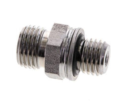 UNF 9/16''-18 x M12x1.5 Verzinkter Stahl Doppelnippel ORFS 630 Bar - Hydraulisch